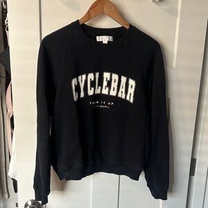 Black and gold spiritual gangster Terry cloth CycleBar Sweatshirt